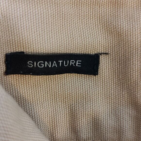 Talbot's Signature Khaki Trouser Pants 3 Side Buttons Slide Pockets Size 14 - Picture 4 of 10